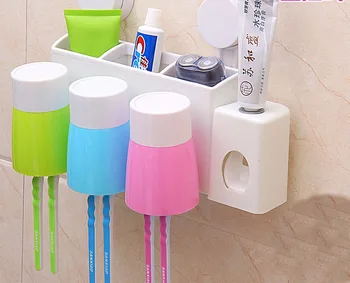 

Three Peices Set Wall Hanging Type Brush Cup Creative Bathroom Accessories Brush Cup Holder Free Shipping