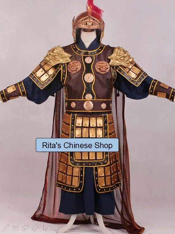 Общие Armour этап выступлений ТВ играть Применение костюм Hanfu Для мужчин костюм