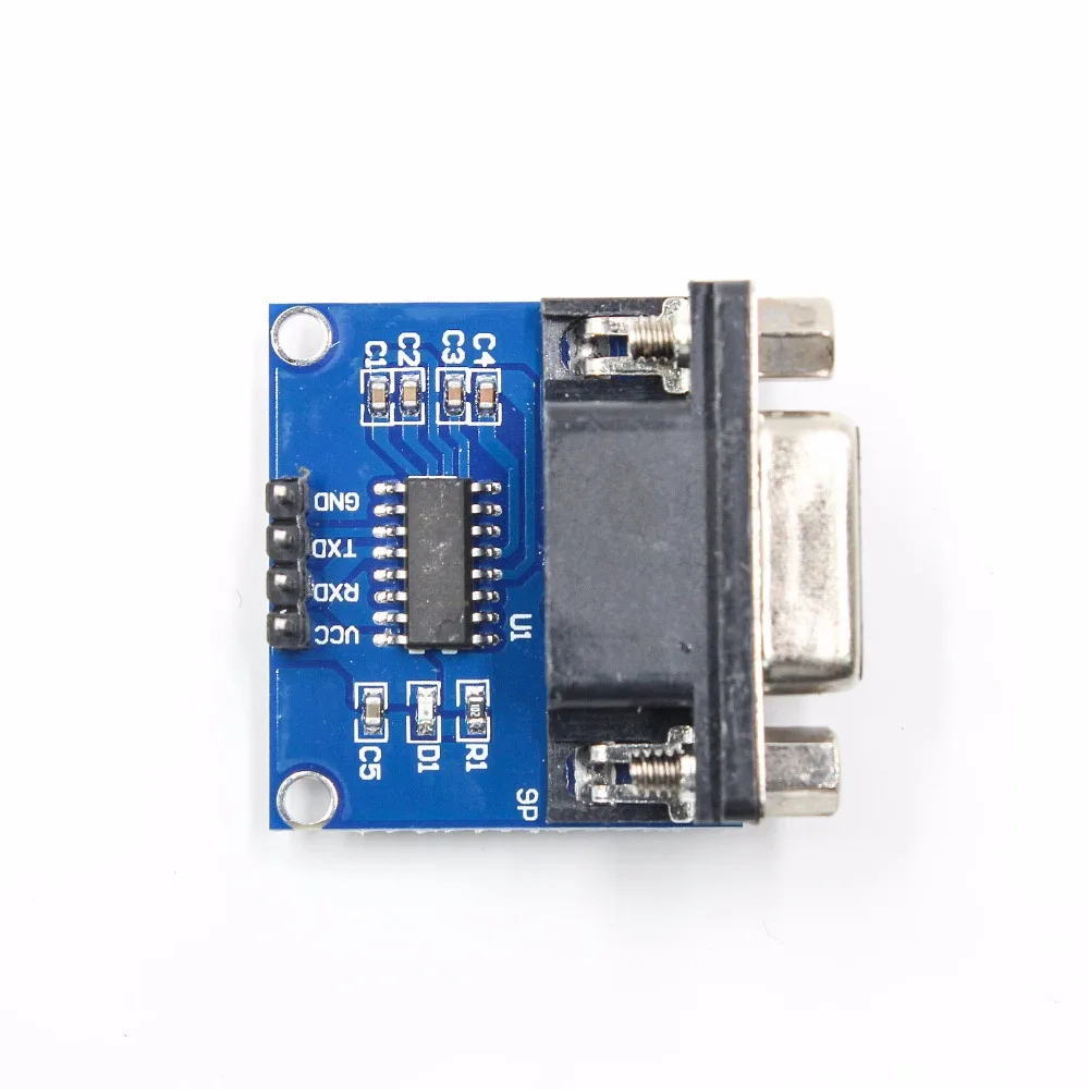 1 шт./лот MAX3232 RS232 в TTL Серийный порт конвертер Модуль DB9 разъем MAX232|Интегральные