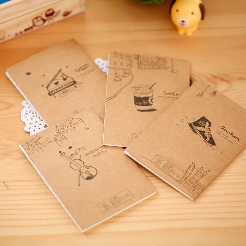 

Taobao gift good time kraft paper Notepad Soft copy 64K small book wholesale gift Stationery office supplies for students