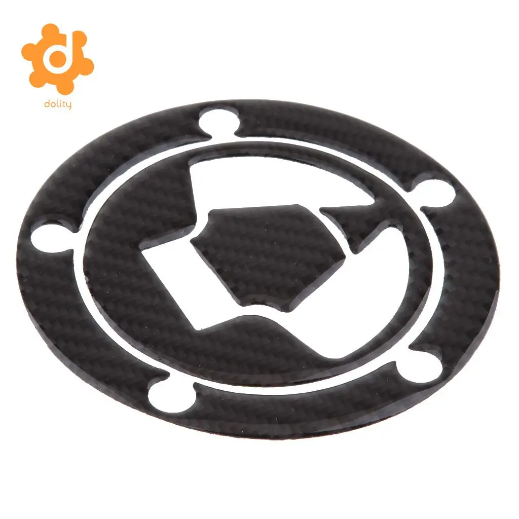 dolity Carbon Fiber Fuel Tank Cap Cover Pad Decal Protector for Kawasaki Ninja 300 EX300