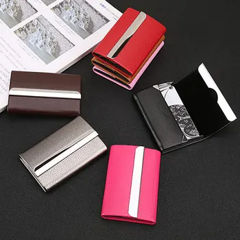 

Fashion Simple Stainless Steel Visiting Cards Credit Card Holder High Quality Business Card Holder Cardholder Wallet 7 colors