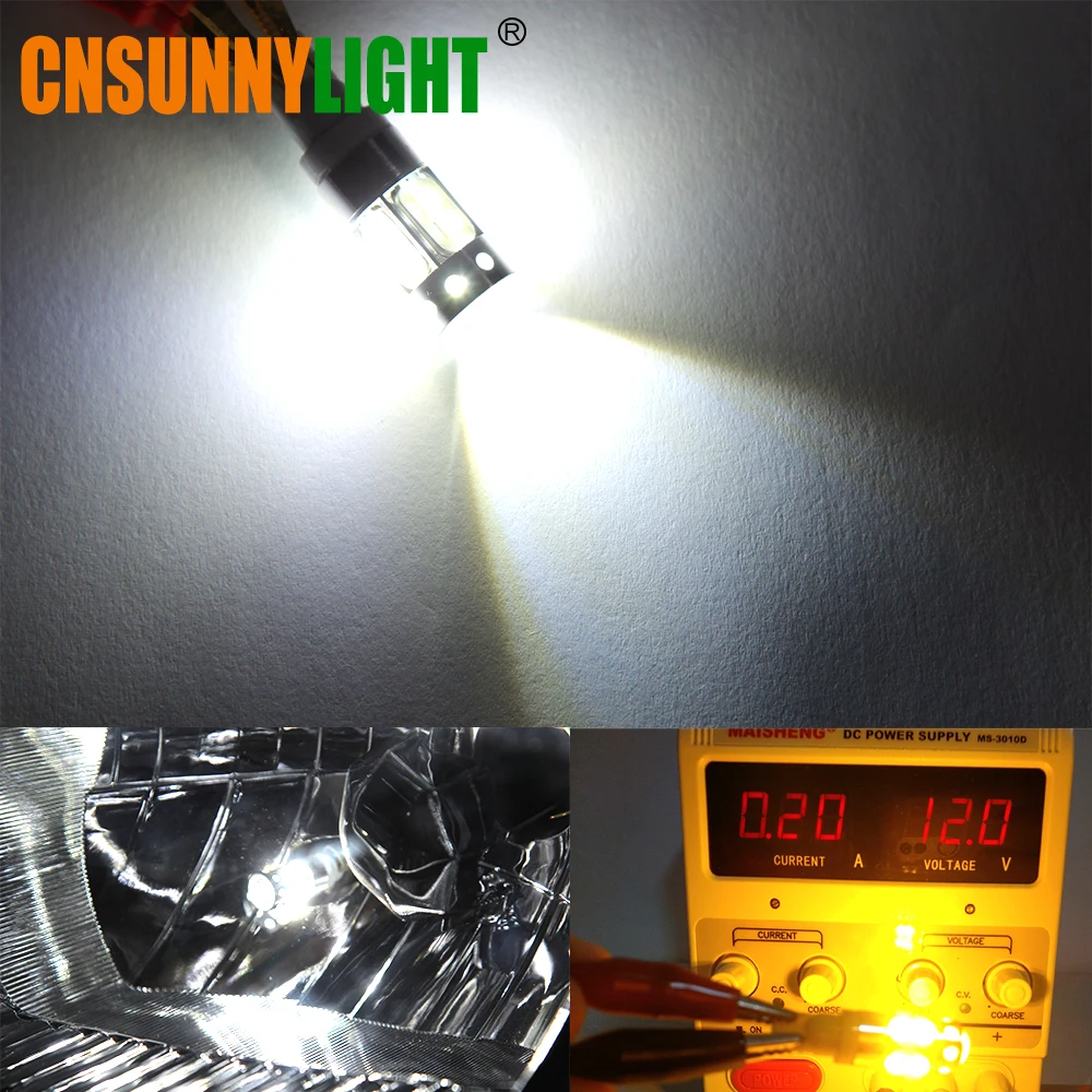 CNSUNNY светильник 2x T10 лампа w5w светодиодный дневные ходовые огни 2835 SMD 194 168 просвет светильник тормоза Поворотная сигнальная лампа 12V 6000k белый желтый красные, синие