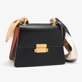 

brand designer women Leather Handbags Female scarf crossbody bags for women shoulder Messenger bags ladies hand bag clutch purse