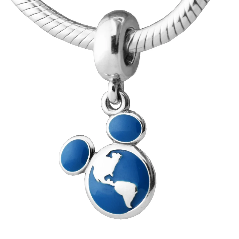

Authentic 925 Sterling Silver Vacation Club Dangle Charm Beads With Mixed Enamel for Jewelry Making Fit Bracelets DIY PF459