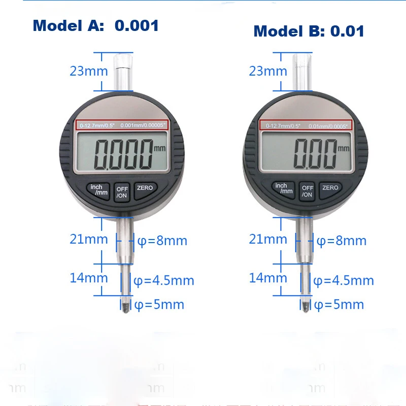 Goede 0 12.7 Mm Elektronische Micrometer 0.01 Mm En 0.001 Digitale Micrometro Dial Indicator Diepte Meetinstrumenten
