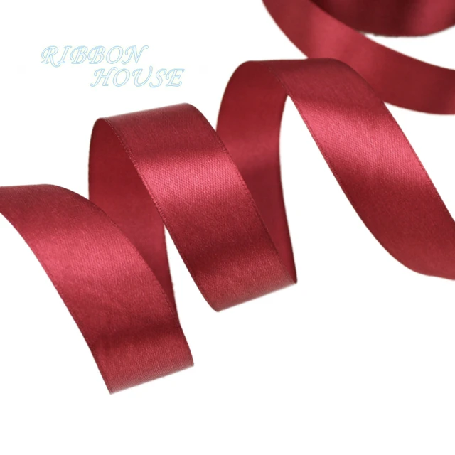 Velvet Ribbon 1 Inch x 25 Yard Single Face Spool Silky Rose Red