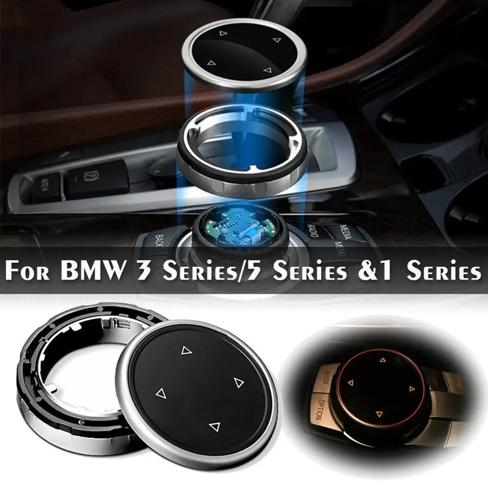 Auto Accessories Multi Media Knob Cover Trim Black Button For BMW F10 F20 F30 iDrive Easy to use Hot Sale