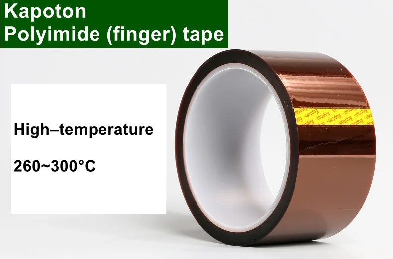 10 Rolls Width 3mm x 33m Heat Resistant Silicone Adhesive Polyimide