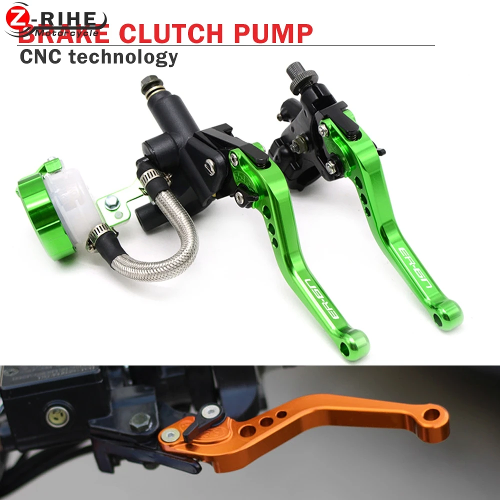 

Universal CNC 7/8" 22mm Motorcycle Brake Clutch Levers Master Cylinder Reservoir Set For kawasaki er-6n ER6N 2009-2013 ER-6N