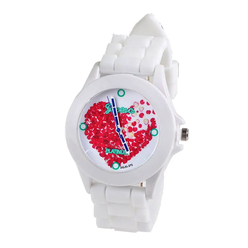 Fashion Silicone Rubber Jelly Gel Quartz Analog Sports Women Wrist