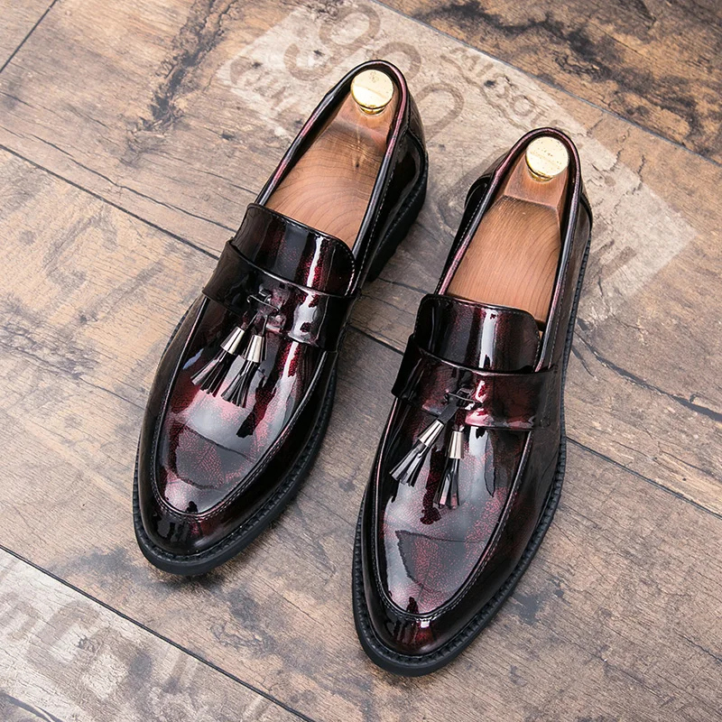 cool designer shoes men mixed colors tassel footwear luxury brand camouflage italian formal dress evening moccasins homme flats (11)