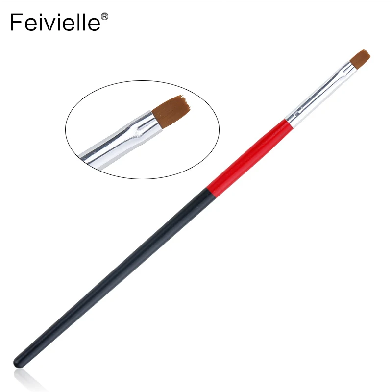 Feivielle 4 размера/Набор DIY Профессиональная Кисть для дизайна ногтей инструмент для рисования ручка набор кистей для полировки гель УФ кисти для принта набор