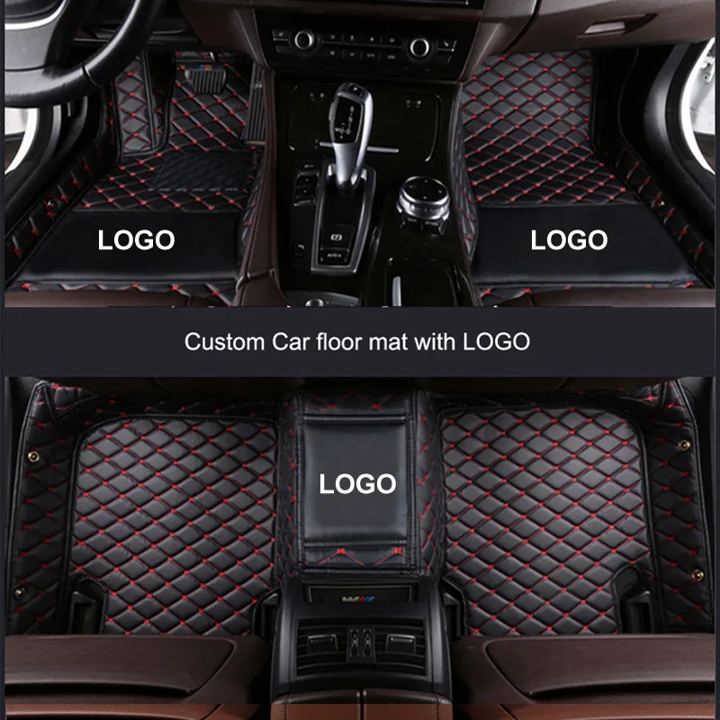 

car floor mats custom with LOGO for Toyota Camry 40 Corolla RAV4 Verso FJ Land Cruiser LC 200 Prado 150 120 3D car-styling