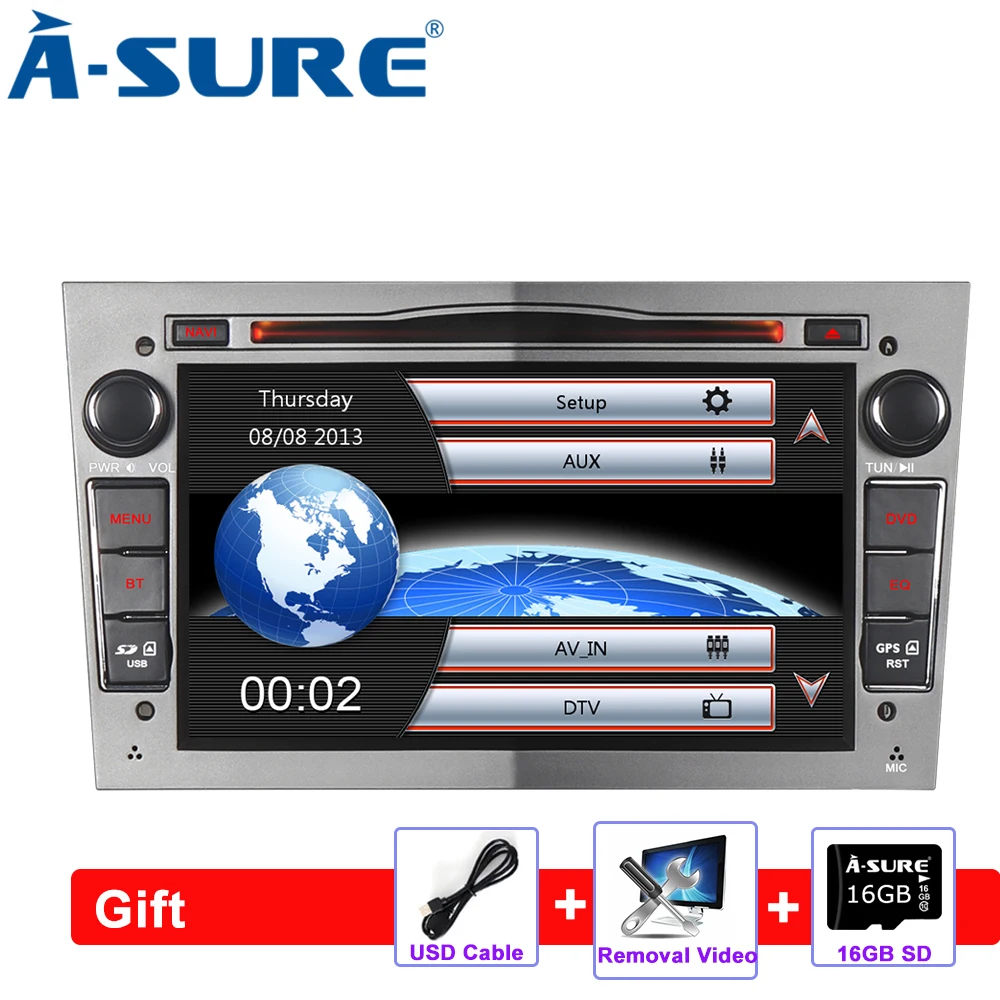 

A-Sure Car Auto Radio GPS DVD Player Stereo Navigation For OPEL Antara Vectra Zafira Astra Meriva Vivaro 16GB ROM DAB+
