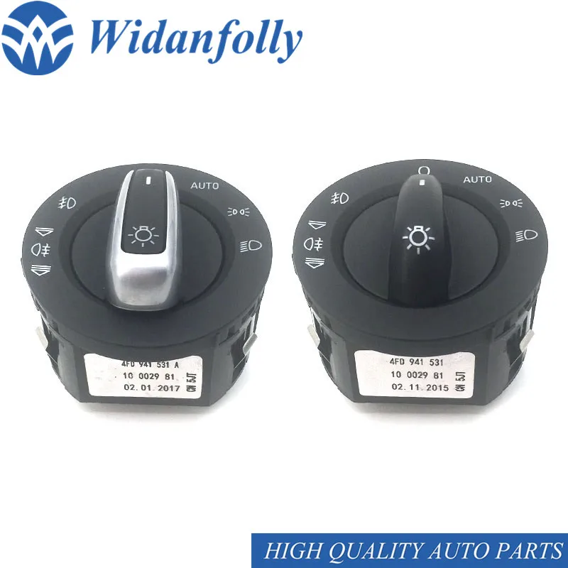 Widanfolly хромированный переключатель фар для авто контроллер противотуманных A6L C6 Q7
