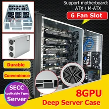 8 GPU Open Air Miner Mining Frame Rig Graphics Case + 6 Fan Ethereum Crypto Coin New Computer Power For BTC