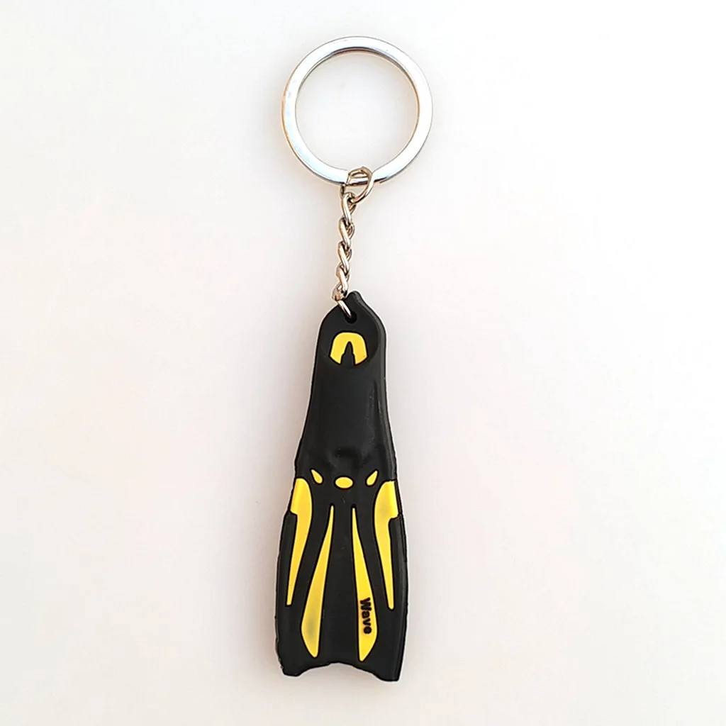 Scuba Flipper Key Chain Keyring for Boat Kayak Multicolor Surfing Sailing Car Keys Diving Fin Key Chain 