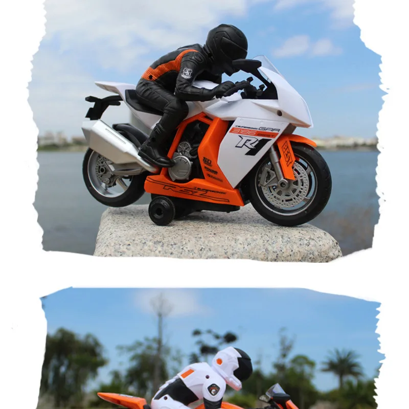 RC Motorcycle Toys Remote Controlled mini RC Motorcycle Super Cool Toy Stunt Car For Children Gift With light music rotation