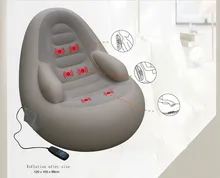 Multifunctional flocking inflatable sofa massage chair Eliminate fatigue Give Electric charge Pump neck pillow footrest