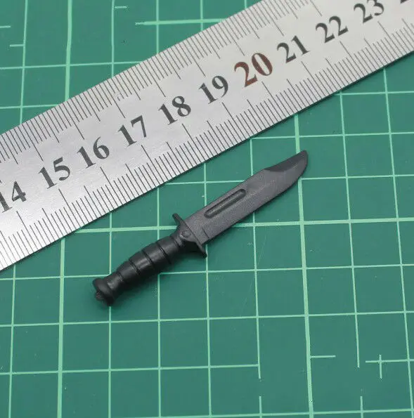 

1/6 Scale Black SWAT dagger Model Plastic Knife for 12in action figure accessory