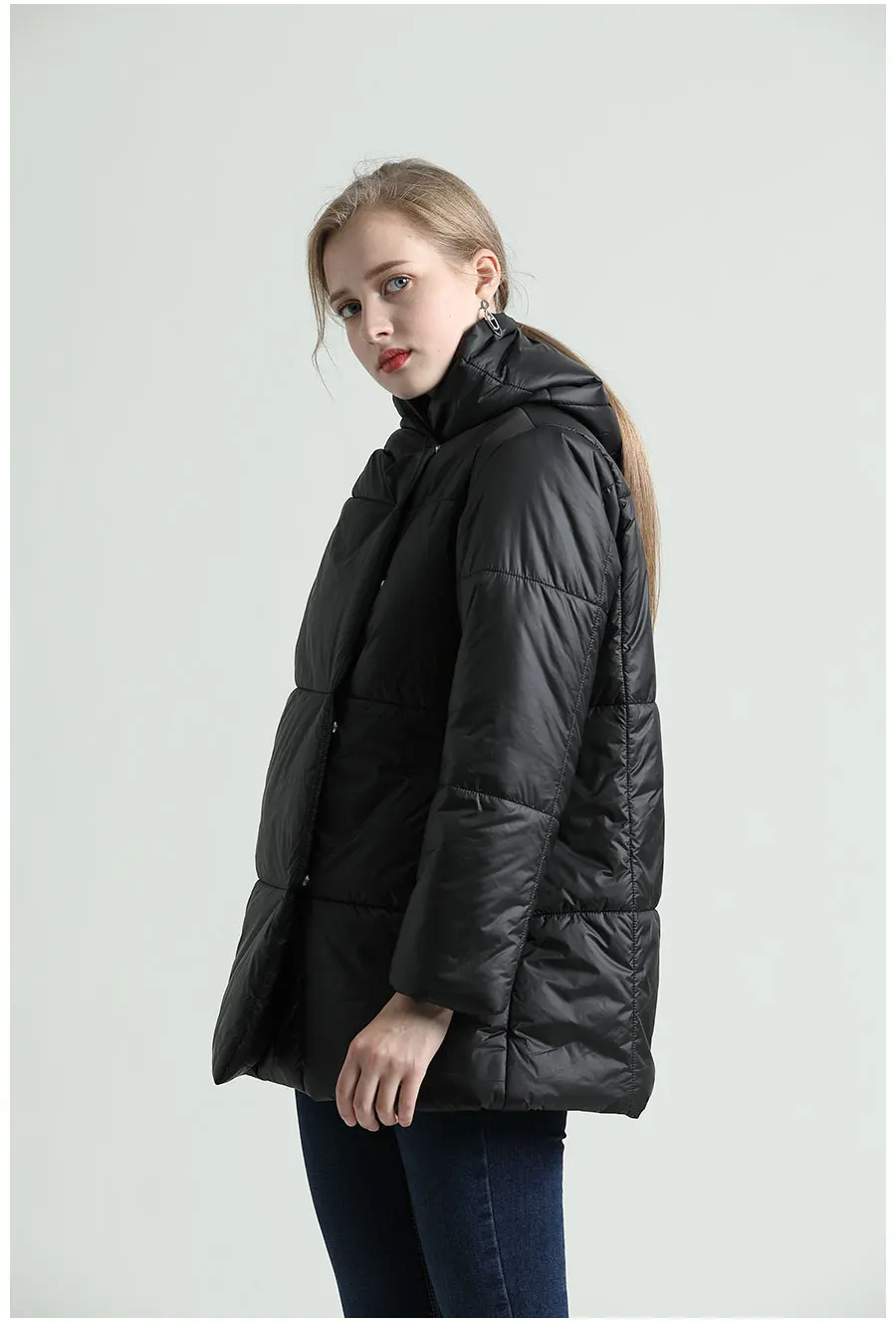 CNMUDONSI женская зимняя Базовая куртка с хлопковой подкладкой осеннее тонкое женское пальто с капюшоном женские куртки Casaco Feminino Inveno