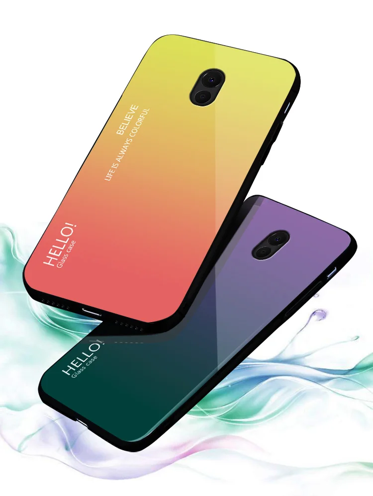 Градиентный чехол для телефона из закаленного стекла для Meizu M9 M8 M6 M5 Note M5S X8 V8 6T 16th Plus чехол для Meizu 16X16 S M6T защитный чехол