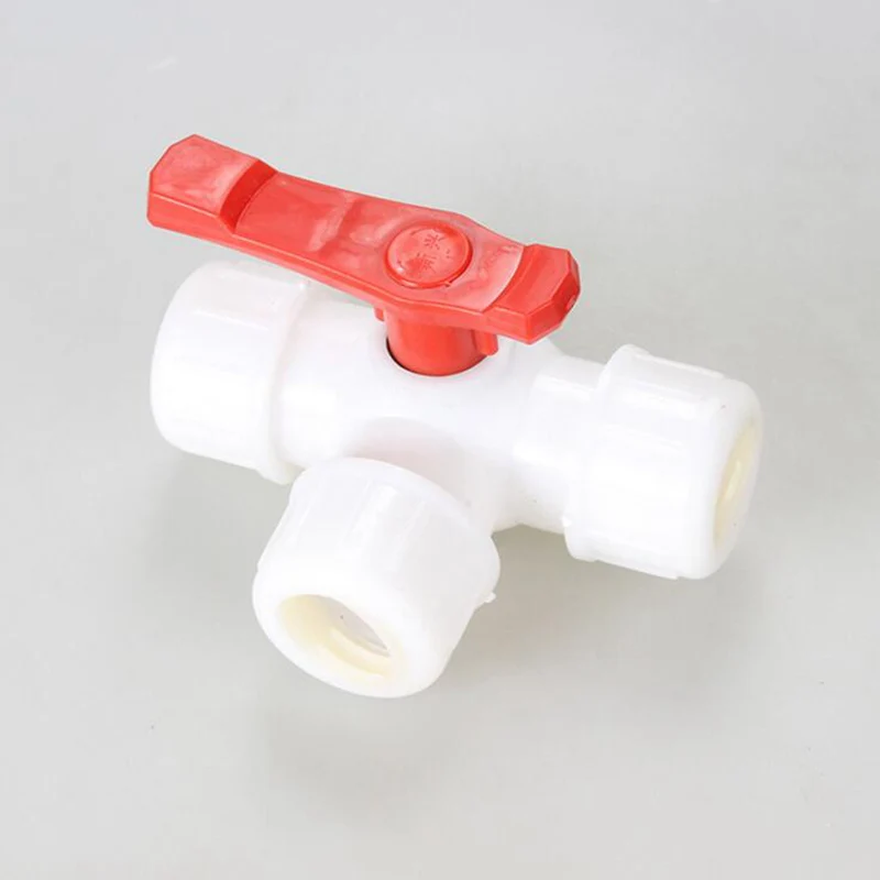

Inner Diameter 20mm And 25mm White Equal Tee Valve High Quality Red Switch New Material Home Garden Irrigation Control Valve