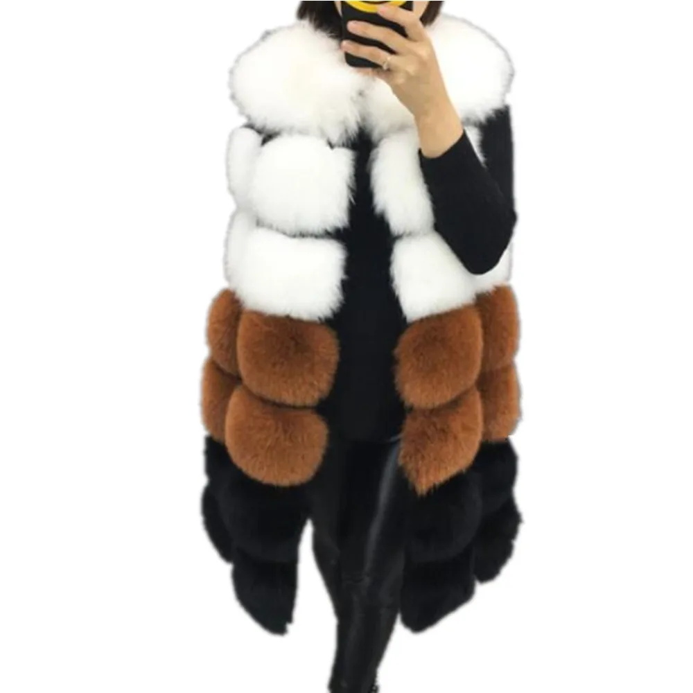 Lisa Colly Модный зимний женский меховой жилет, пальто, теплые длинные жилеты, меховой жилет s, женский жилет из искусственного меха, пальто, верхняя одежда, куртка