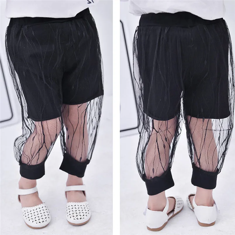 

Fashion Design Kid Baby Girls Tulle Lace Trousers Dot Capris Pants Summer Soft Sleep Pants Conjunto Infantil 30AP18