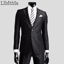 (Coat+Pants)New Men Suits Slim Custom Fit Tuxedo Brand Formal Fashion Bridegroon Business Dress Wedding Superior Suits Blazer B1