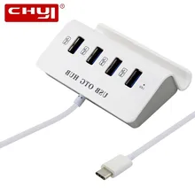 Тип-c USB 3,0 концентратор 4 порта OTG сплиттер с держателем телефона высокоскоростной 5 Гбит/с сплиттер адаптер для Macbook Аксессуары