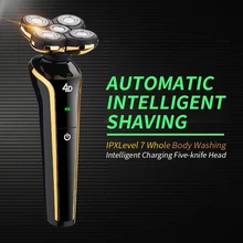 Электробритва для волос профессиональная 3D роторная перезаряжаемая машинка для стрижки волос Влажная и сухая бритва EU Plug