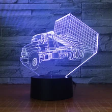 3D лампа автомобиль USB ночник многоцветный ласветодио дный ва LED RGB Освещение Luminaria настольная Дети Рождественские подарки дома Deacorative