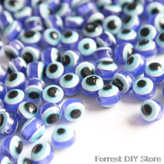 6mm resin dark blue eye loose beads jewelry accessories 1000pcs/lotin
