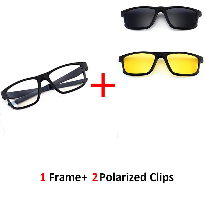 Поляризованные солнцезащитные очки на магнитной застежке для мужчин и женщин HD поляризованные очки TR90 очки для близорукости оправы Lunette UV400 - Цвет линз: Розовый