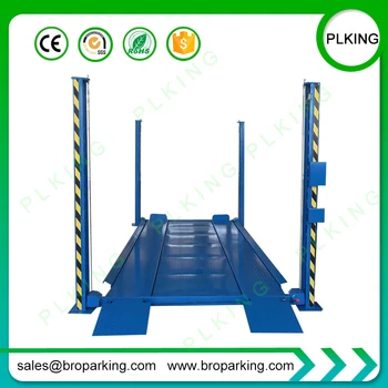 

4 post hydraulic car Parking lift Europe approved