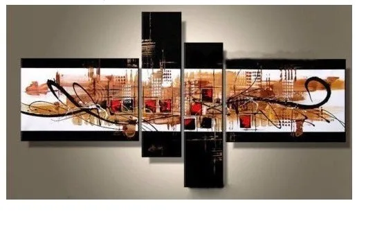 hand-painted Urban city Home Decoration Modern Abstract Oil Painting on canvas | Дом и сад