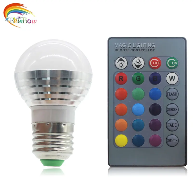 Новинка 2017 года светодиодные лампы E27 E14 RGB лампа колба в виде лампады led GU10 COB 9 W