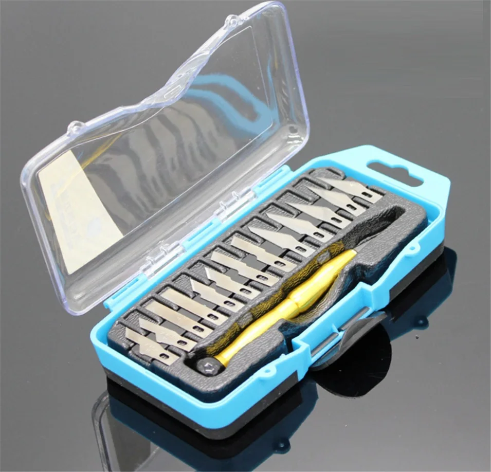 14 Blades Wood Carving Tools Fruit Food Craft Sculpture Engraving Knife