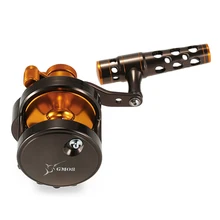 Алюминий Рыболовная катушка 8+ 1 BB Подшипник на станке 2-Скорость рычаг перетащите Big Game троллинговая катушка Морская Лодка крючковый лов катушка GM08