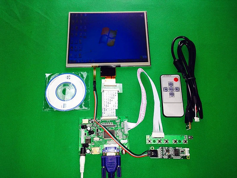 HDMI/VGA/AV Control Driver Board +Touchscreen + 8