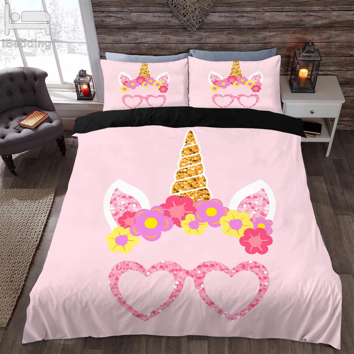 

Rainbow Unicorn Horn Cartoon Fashion Classic 3D Bedding Set Printed Duvet Cover Set Twin Full Queen King Size Dropshipping