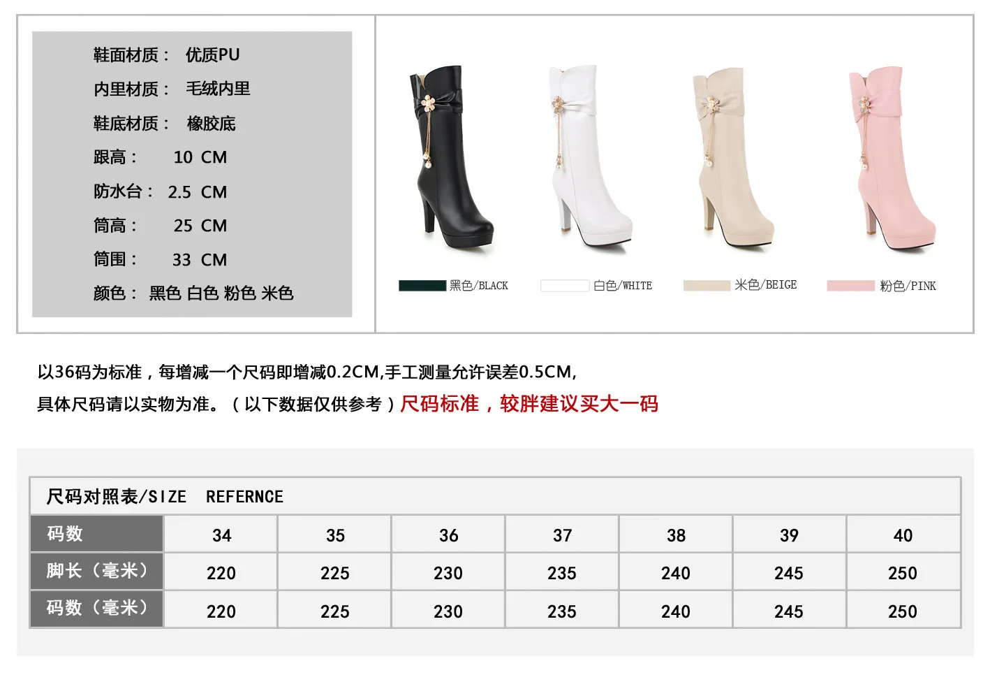 Qiu dong/сезон г.; новые модные водонепроницаемые сапоги на высоком каблуке с цветком из бриллиантов; код 181011