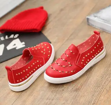 Детская осенняя новинка года; детская обувь; повседневная обувь для мальчиков и девочек; Студенческая детская обувь - Цвет: Красный