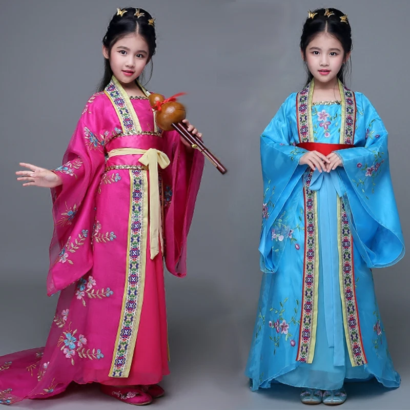 XinHuaEase Hanfu Chinese National Dresses Folk Dance Costume Women