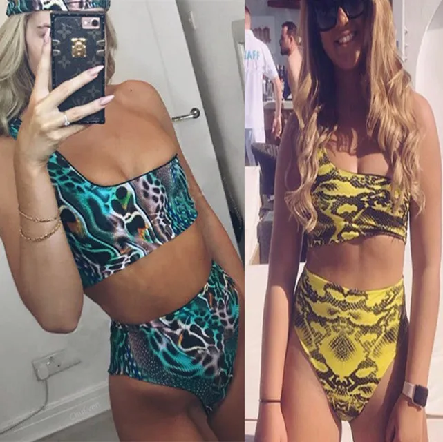 

Swimwear Swimsuit Female Separate Bikini 2019 Womens Swim Wear Women's Swimsuits High Waist Bandeau New Women Swimming Single