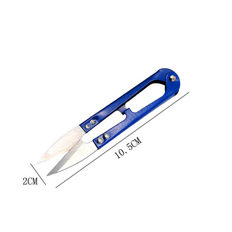 ZtDpLsd 1Pcs New Useful Stainless Steel Stitch U-Shape Use Scissors Cut Fishing Line Trimming Nipper Essential Cross Accessories