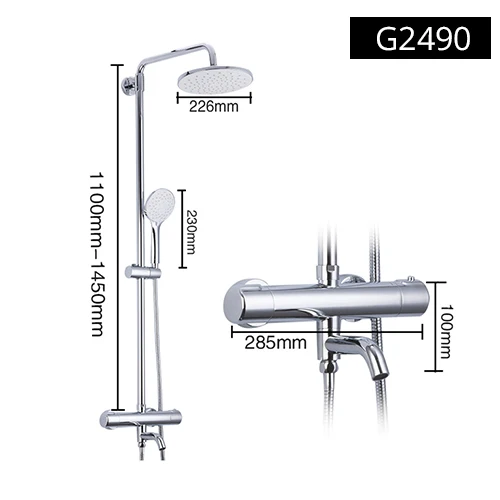 GAPPO смеситель для ванны s автоматический термостат контроль смесители для душа смеситель для ванны дождевой Душ Набор водопад смеситель для ванны смеситель для воды - Цвет: G2490