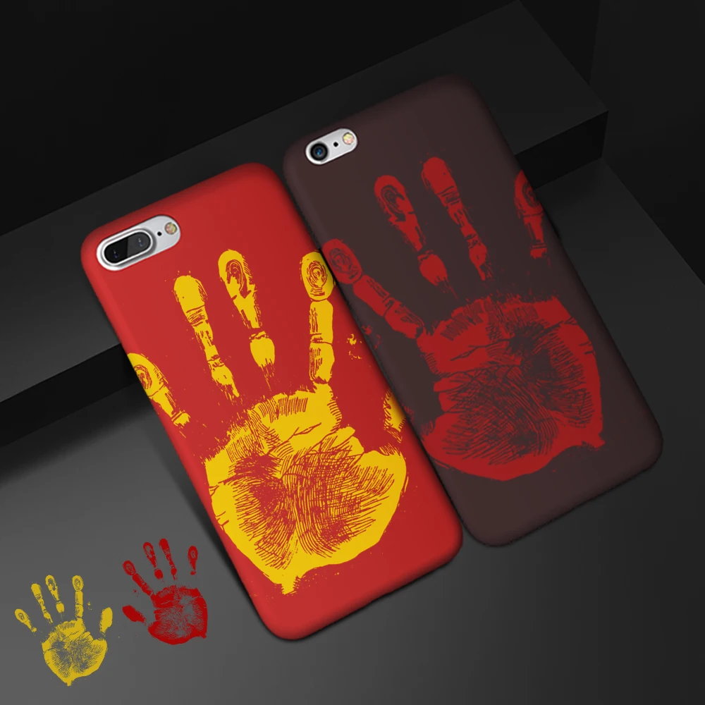 

KISSCASE Thermal Induction Back Case For iPhone 7 8 TPU Phone Cases For iPhone 7 Plus 6 s Plus 5 5S SE Cover Coque For iPhone7